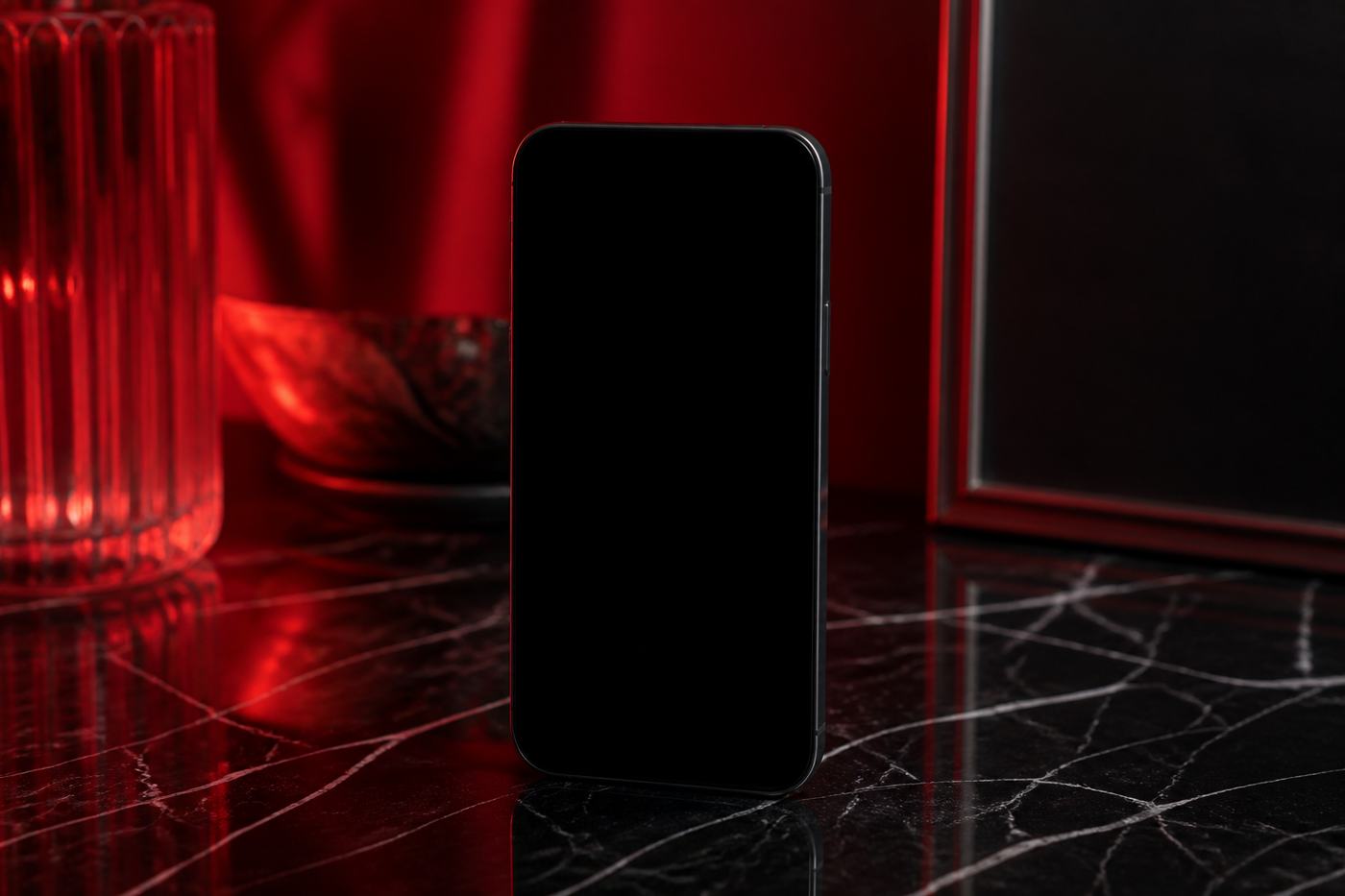 Smartphone on black marble, N1Bet app and PWA banner