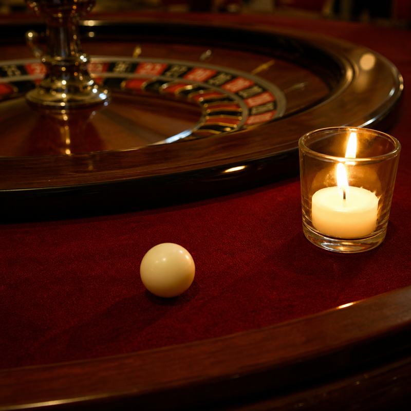 Roulette ball and flame reflection for Fireball Roulette at N1Bet